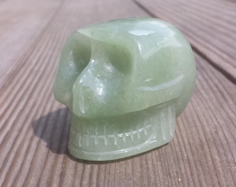 GREEN AVENTURINE SKULL Large Natural Stone Gemstone Skull