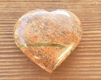 NATURAL UNAKITE Gemstone Puffy Heart 50-60mm