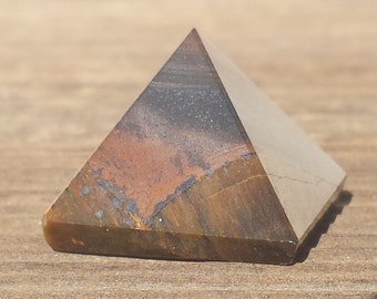 BLUE TIGER EYE natural small gemstone crystal pyramid 20-22