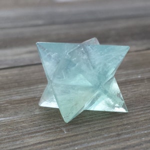 GEMSTONE MERKABA STAR Natural Green Fluorite (One)