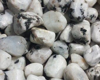 RAINBOW MOONSTONE TUMBLED Stone One (1) Medium/Large Natural Tumble Stone