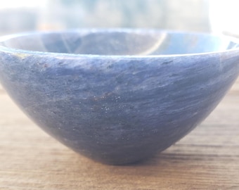 BLUE AVENTURINE BOWL Natural Stone Hand Carved Gemstone [26]