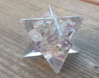 ORGONE AMETHYST Gemstone Merkaba Star Orgone