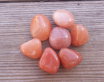 RED AVENTURINE Tumbled Stone One (1) Medium/Large Natural Tumble Stone