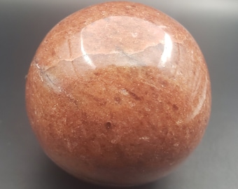 LARGE PEACH AVENTURINE Sphere Natural Stone Hand Carved Gemstone Sphere  51mm [20]