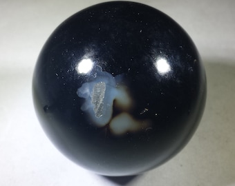 LARGE SOLOMON AGATE Druzy Sphere Natural Stone Hand Carved Gemstone Sphere 53mm [40]