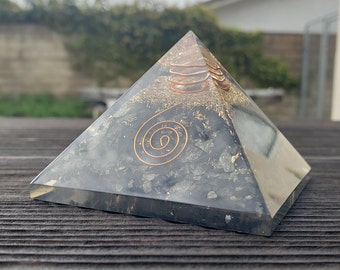 Extra Large (70-75mm) PYRITE  Orgone Gemstone Pyramid X-Large Pyramid Orgone