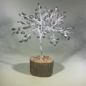 Natural SMOKEY QUARTZ Gemstone Chip Tree With 150 Stones Crystal Tree Of Life
