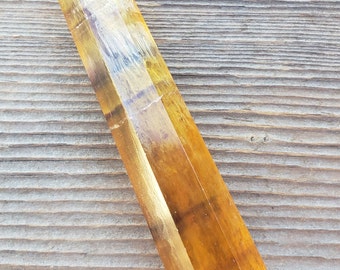 FLUORITE 8 Faceted Gemstone Massage Wand Stone Crystal Wand [12]