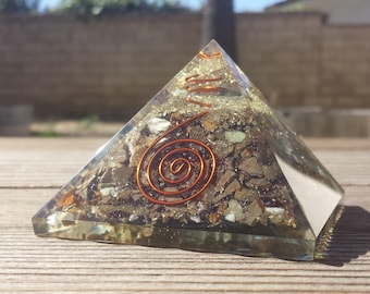Extra Large (70-75mm)  SEPTARIAN DRAGON STONE Orgone Gemstone Pyramid X-Large Pyramid Orgone