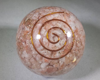 Medium (40-50mm) SUNSTONE Orgone Gemstone Sphere Orgone Sphere