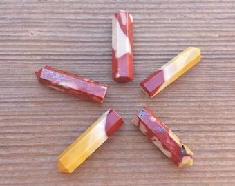 NATURAL MOOKAITE JASPER Single Terminated Gemstone Crystal Pencil Point (One)