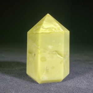NATURAL SERPENTINE Carved Faceted Point Gemstone Crystal  Point