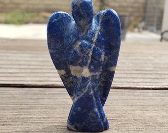 3" LAPIS LAZULI ANGEL Natural Handcarved Stone Gemstone