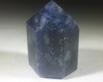 NATURAL  IOLITE Carved Faceted Point Gemstone Crystal Point