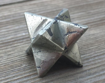 GEMSTONE MERKABA STAR Natural Pyrite (One)