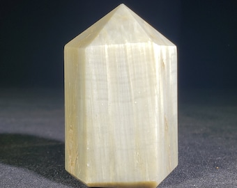NATURAL CHRYSOBERYL Carved Faceted Point Gemstone Crystal  Point