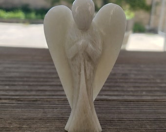 3" CHRYSOBERYL ANGEL Natural Handcarved Stone Gemstone