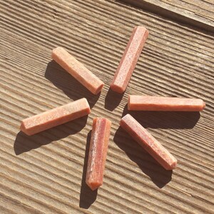 NATURAL PEACH MOONSTONE Single Terminated Gemstone Crystal Pencil Point (One)