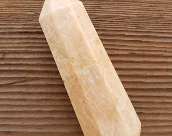 MOONSTONE 8 Faceted Gemstone Massage Wand Stone Crystal Wand [12]