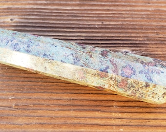 RUBY IN FUCHSITE 8 Faceted Gemstone Massage Wand Stone Crystal Wand [15]