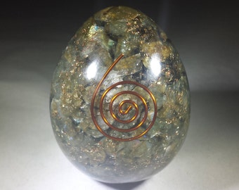 Large (70-75mm) LABRADORITE Orgone Gemstone Egg
