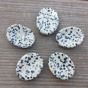 DALMATIAN JASPER Worry Stone Natural Stone Hand Carved Gemstone Worry Stone