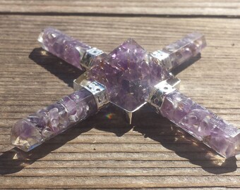 AMETHYST ORGONE 4 Point Gemstone Energy Generator