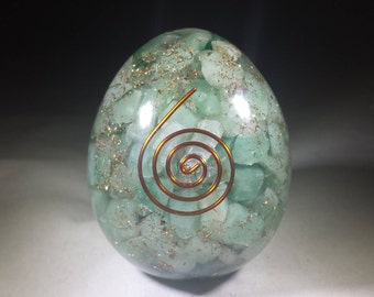 Large (70-75mm) GREEN AVENTURINE Orgone Gemstone Egg