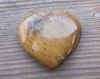 NATURAL TIGER EYE Gemstone Puffy Heart 30-35mm