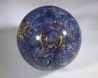 Medium (40-50mm) BLUE AVENTURINE Orgone Gemstone Sphere Orgone Sphere