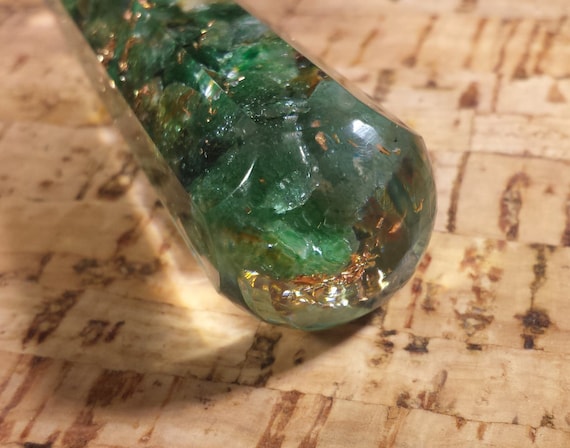 ORGONE JADE ファセットジェムストーンマッサージワンド ストーン 