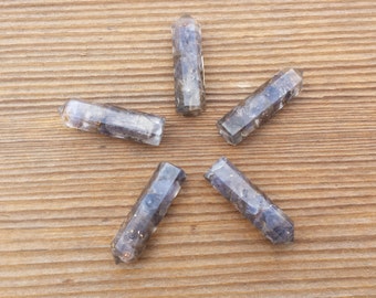 BLUE AVENTURINE ORGONE Single Terminated Gemstone Crystal Pencil Point (One)