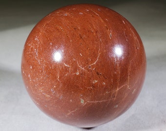 LARGE RED JASPER Sphere Natural Stone Hand Carved Gemstone Sphere 52mm [45]