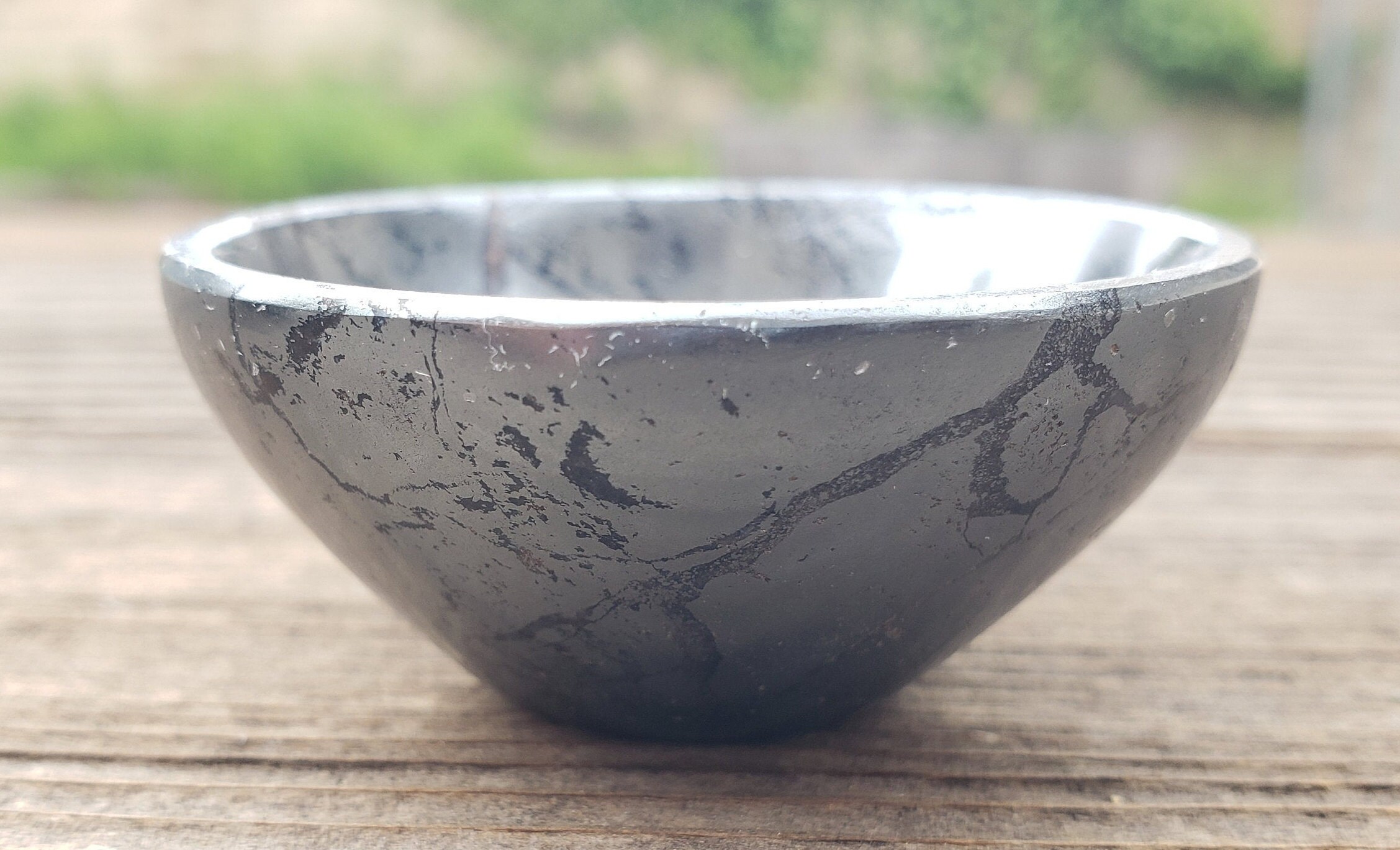 HEMATITE BOWL Natural Stone Hand Carved Gemstone [78]