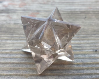 GEMSTONE MERKABA STAR Smokey Quartz (One)