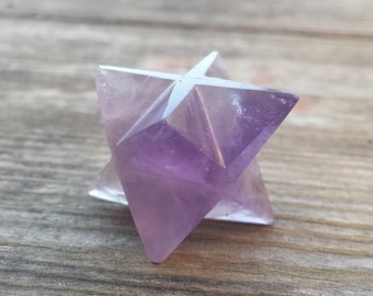 GEMSTONE MERKABA STAR Natural Amethyst (One)