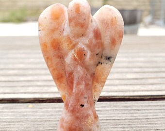 2" SUNSTONE ANGEL Natural Handcarved Stone Gemstone
