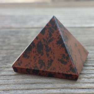 MAHOGANY OBSIDIAN natural Medium gemstone crystal pyramid 27-30mm