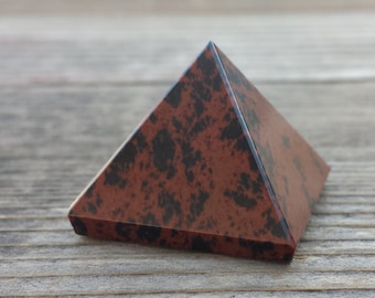 MAHOGANY OBSIDIAN natural Medium gemstone crystal pyramid 27-30mm