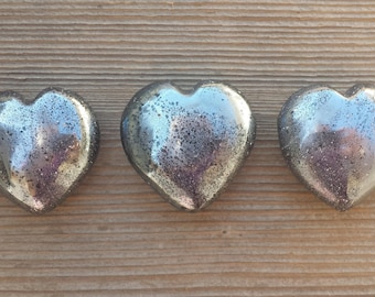 NATURAL HEMATITE Gemstone Puffy Heart 40-45mm
