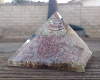 Extra Large (70-75mm) SUNSTONE Orgone Gemstone Pyramid X-Large Pyramid Orgone