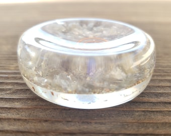 ORGONE LABRADORITE Gemstone Sphere Stand And Worry Stone