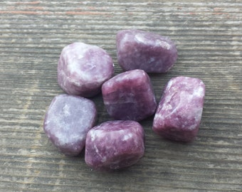 LEPIDOLITE TUMBLED Stone One (1) Medium/Large Natural Tumble Stone