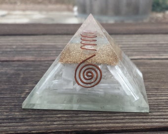 Extra Large (70-75mm) SELENITE Orgone Gemstone Pyramid X-Large Pyramid Orgone