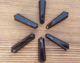 NATURAL OBSIDIAN Double Terminated Gemstone Crystal Pencil Point (One)