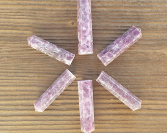 NATURAL LEPIDOLITE Single Terminated Gemstone Crystal Pencil Point (One)