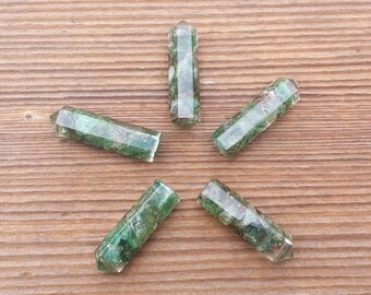 JADE ORGONE Single Terminated Gemstone Crystal Pencil Point (One)