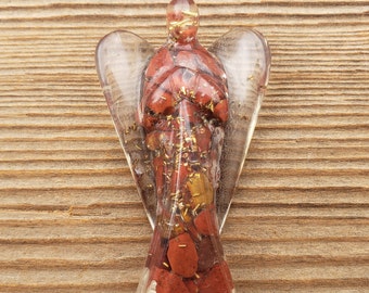 2 INCH RED JASPER Orgone Gemstone Angel