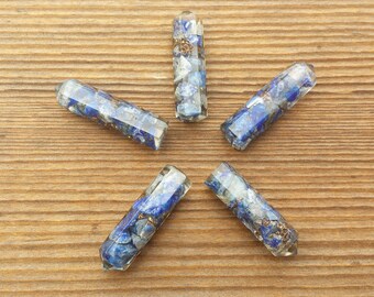 LAPIS LAZULI ORGONE Single Terminated Gemstone Crystal Pencil Point (One)